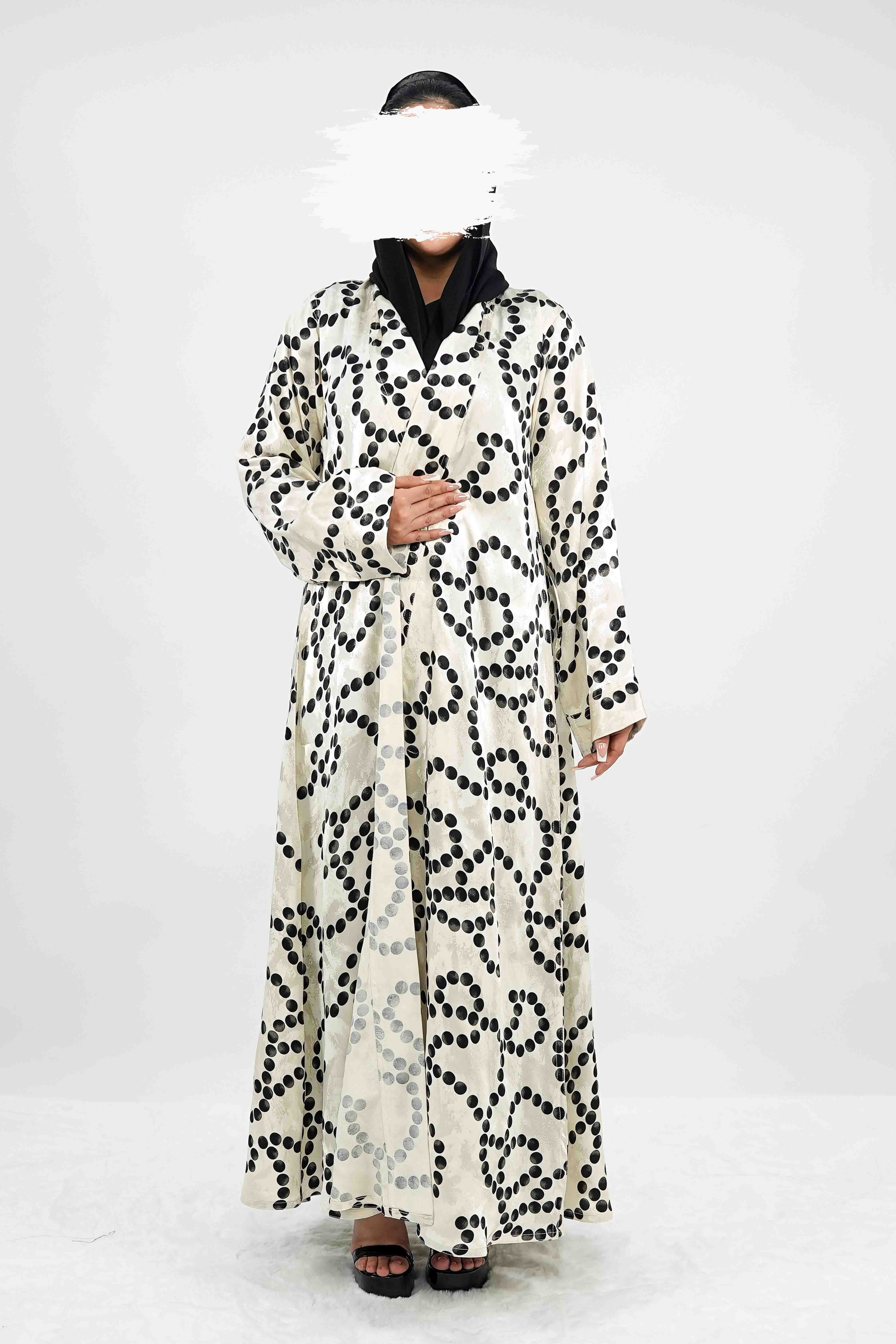 BE Monochrome Orbit Abaya 027 BE