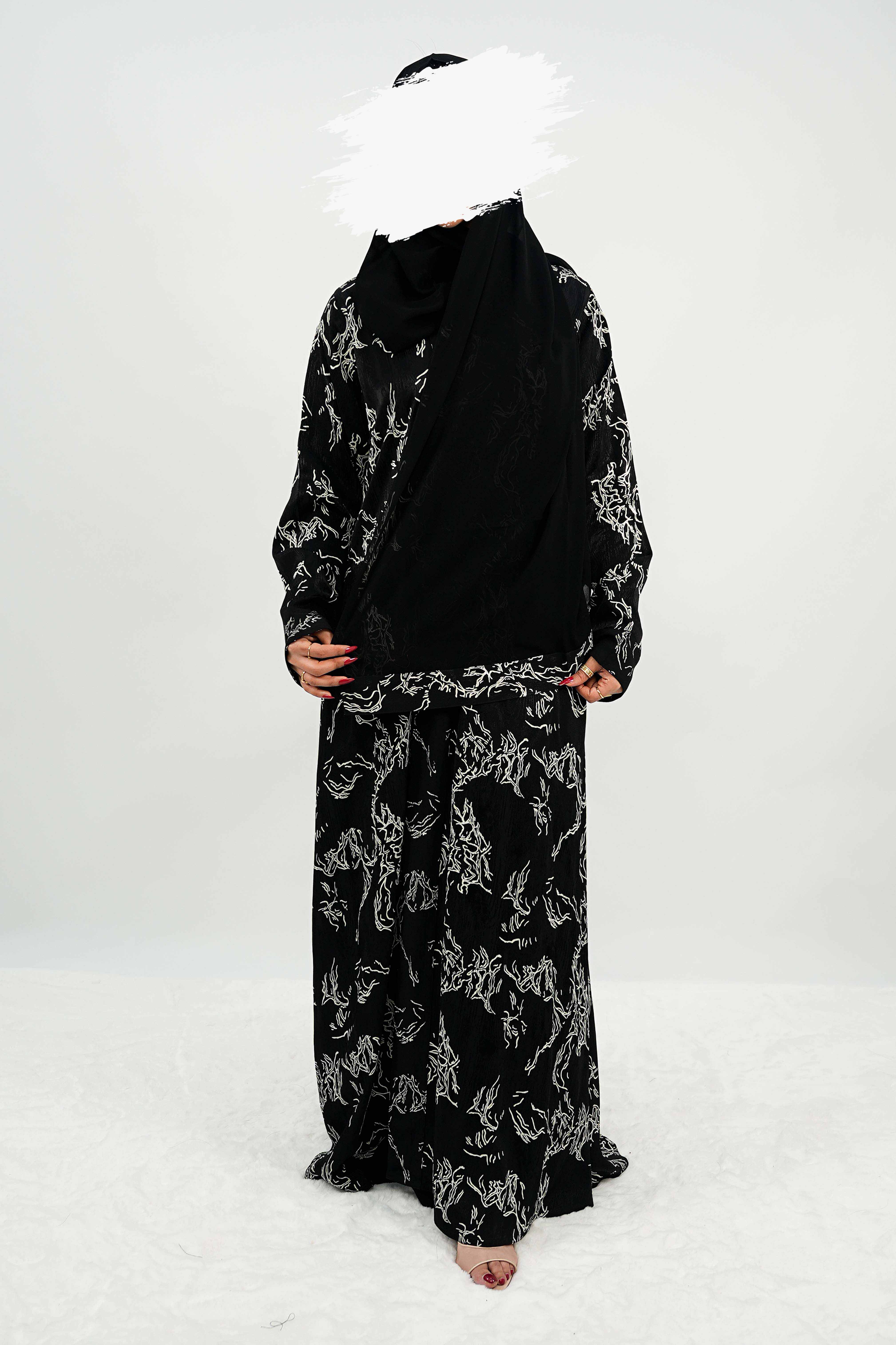 BE Midnight Graphique Abaya 031 BE