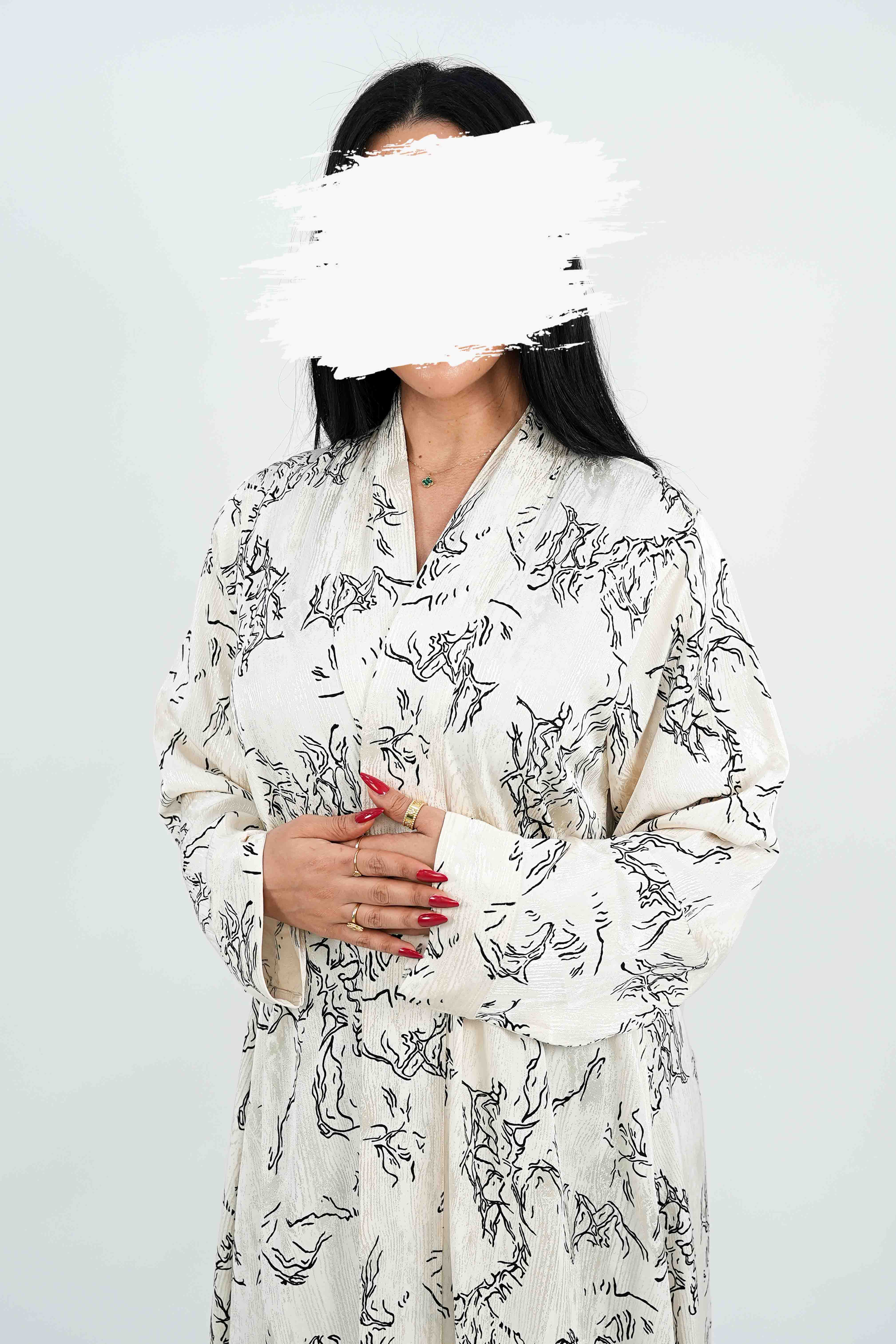 BE Aria Marble Textured Abaya 030 BE