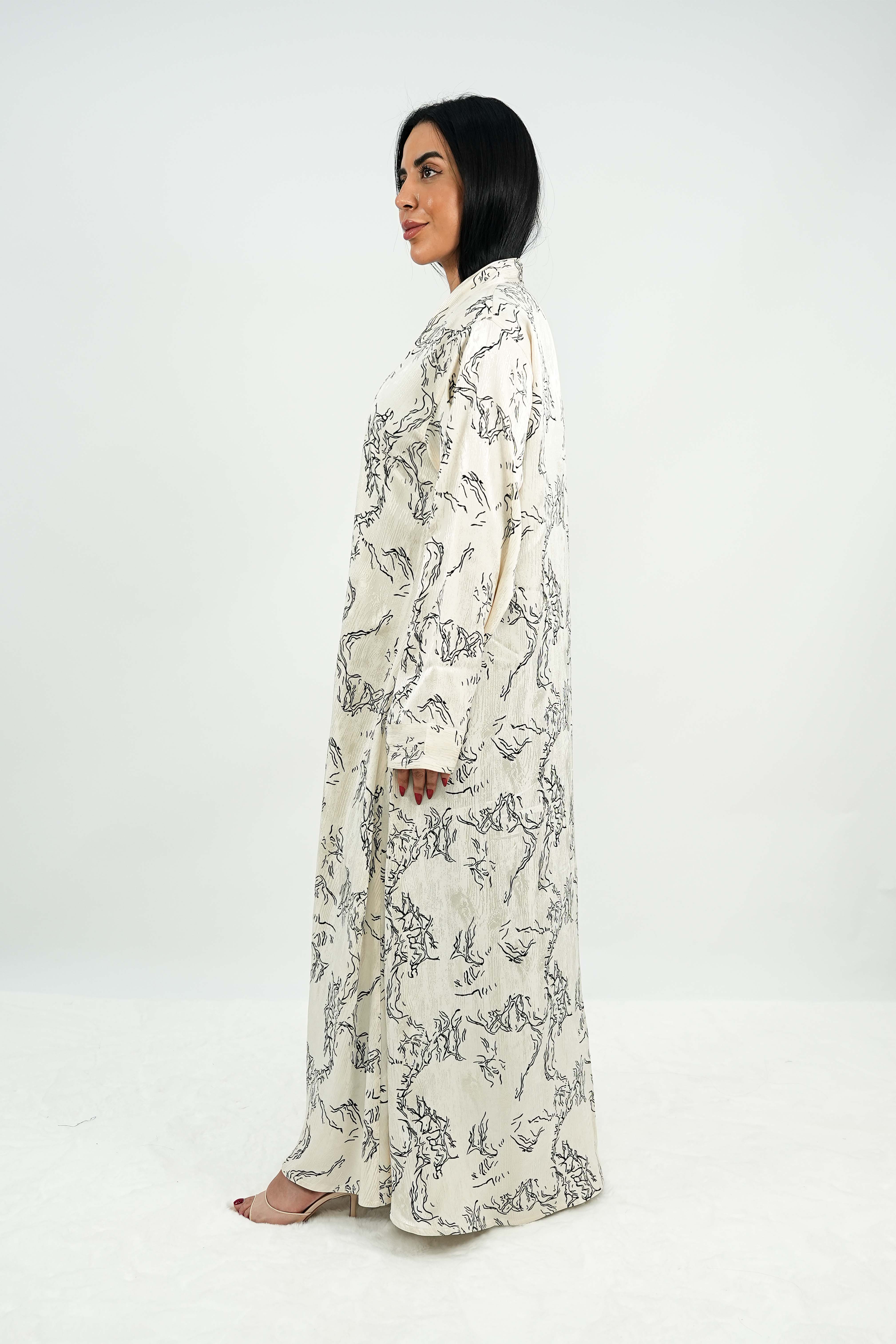 BE Aria Marble Textured Abaya 030 BE