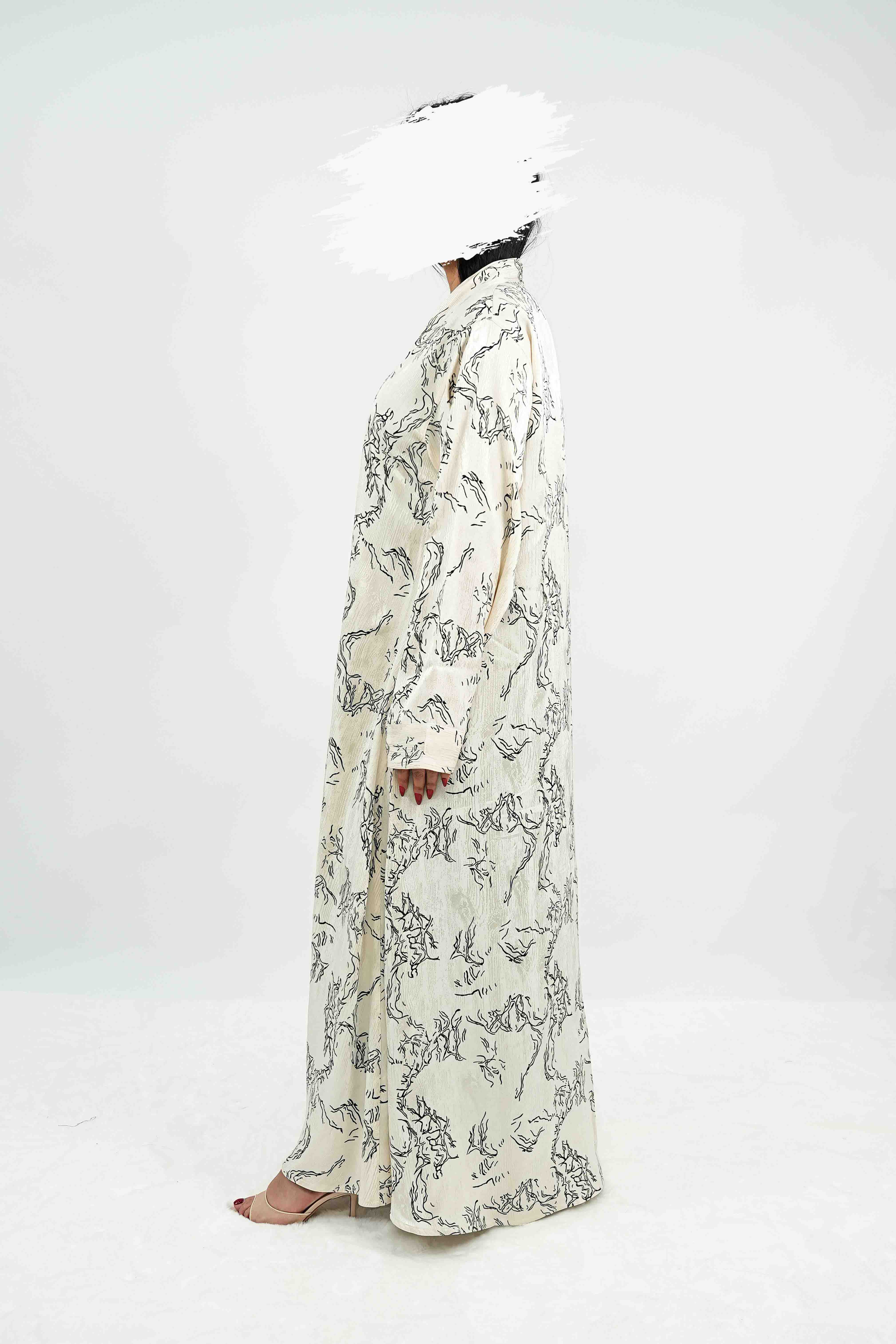 BE Aria Marble Textured Abaya 030 BE