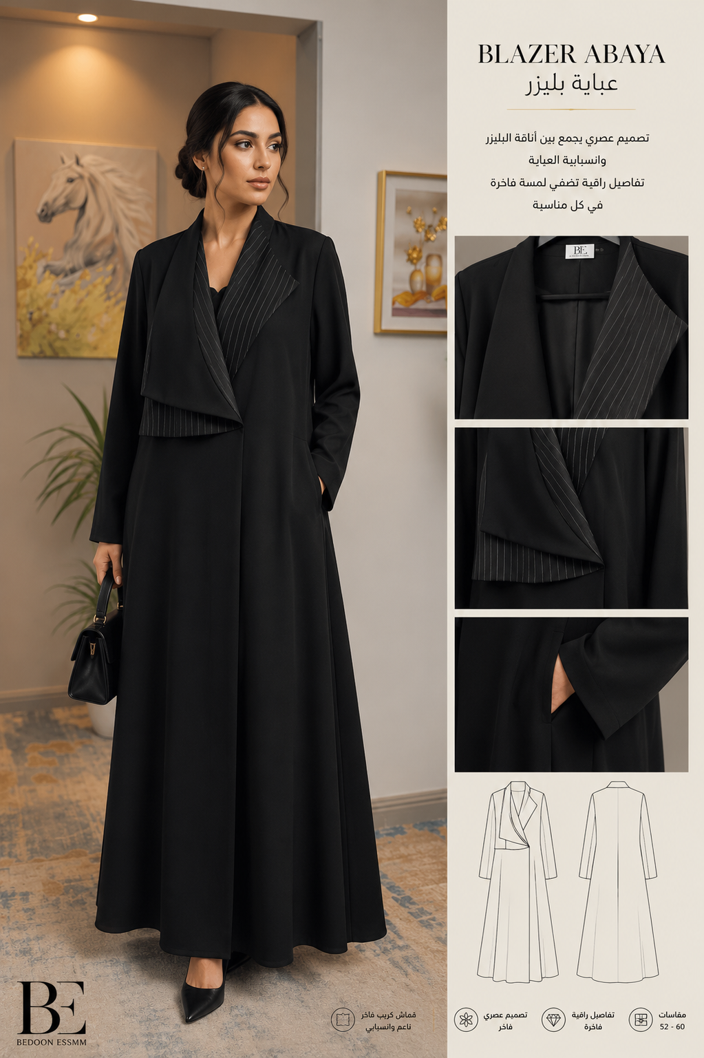 BE BLIZAR ABAYA DOUBLE OUTFIT BE