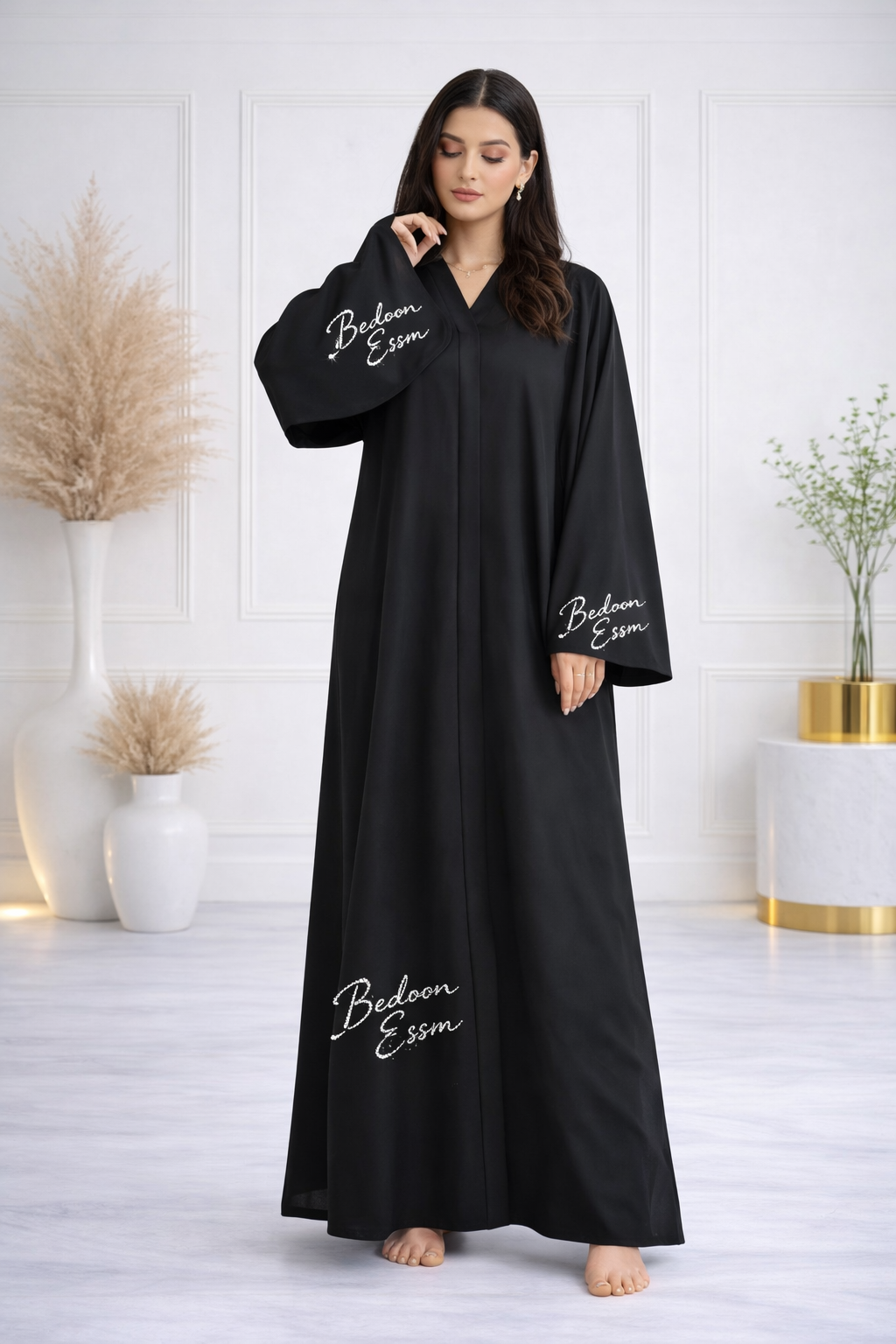 BE Logo swarovski Abaya 0191 BE