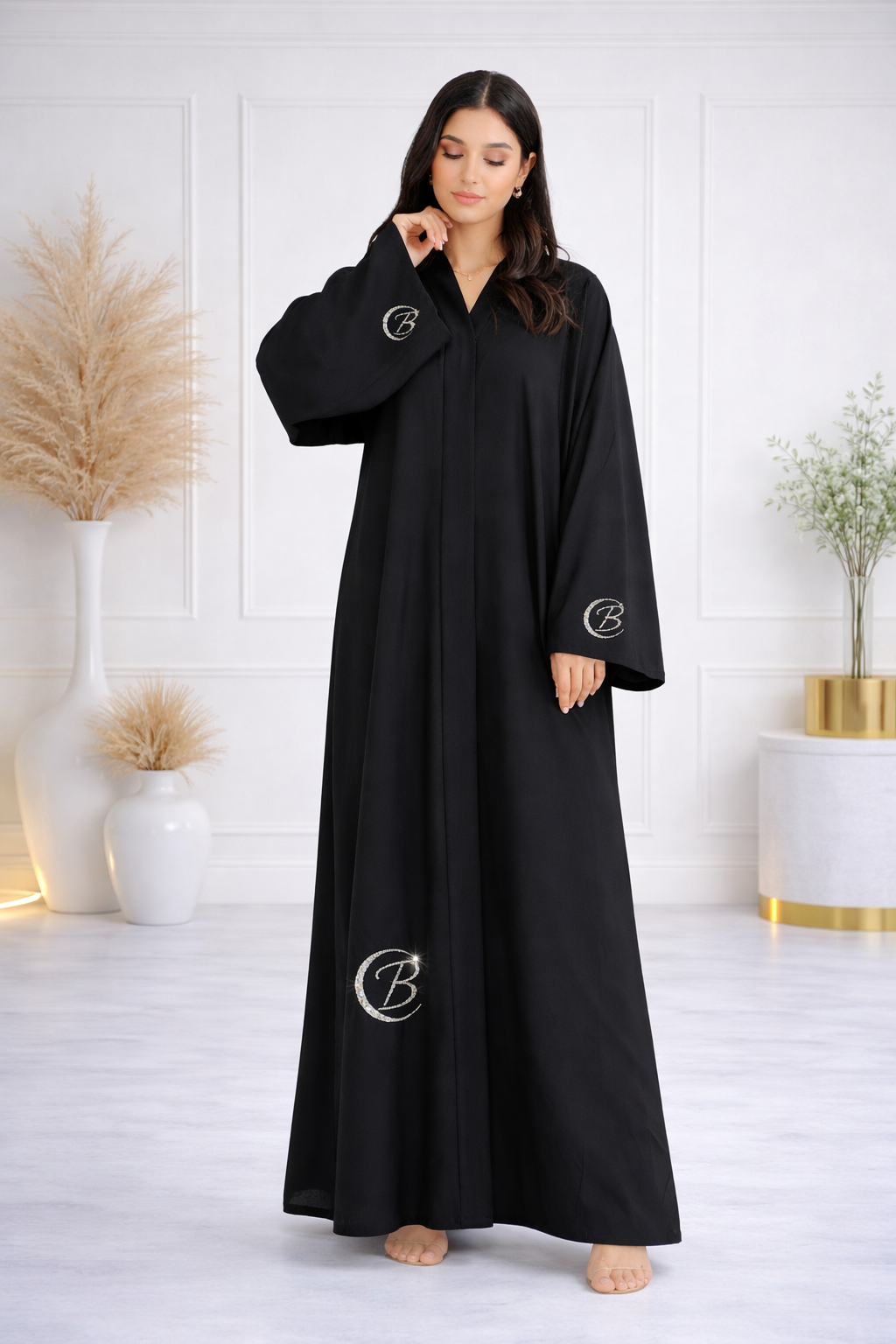 BE Logo swarovski Abaya 0190 BE