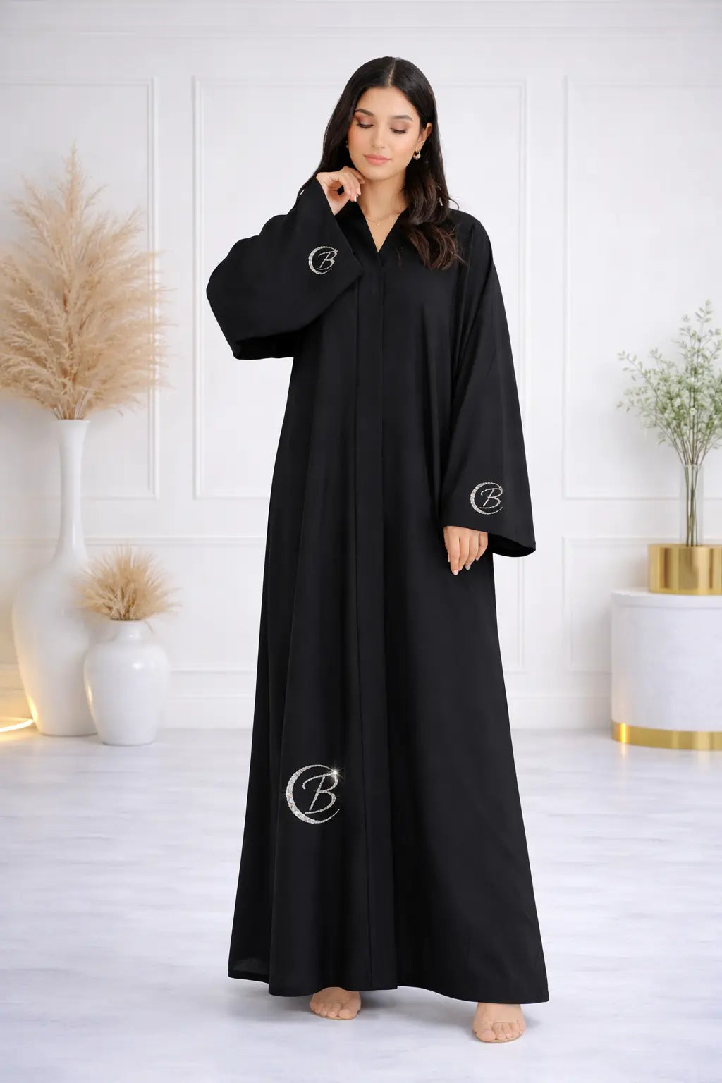 BE Logo swarovski Abaya 0190 BE