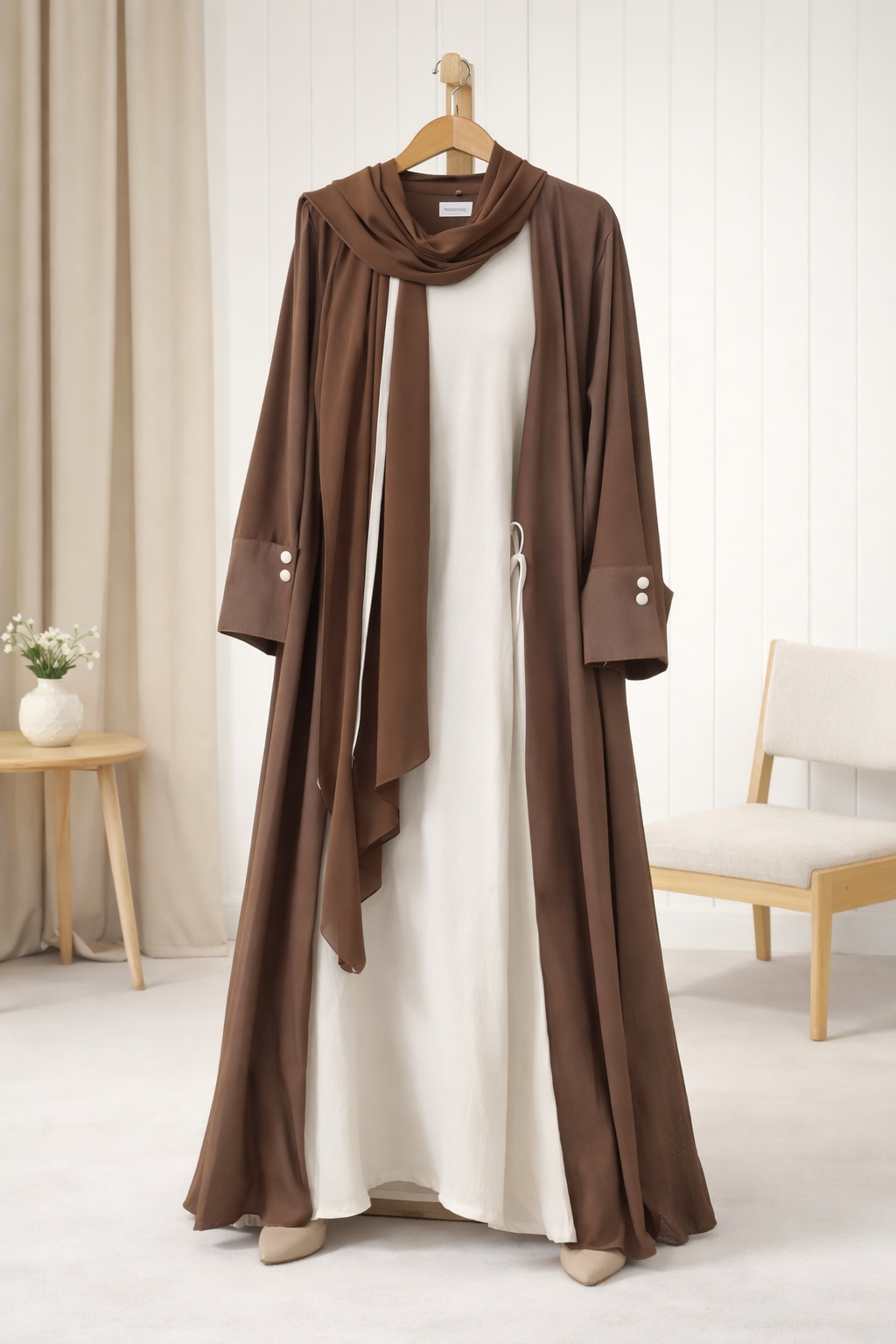 Plain color Abaya WITH INNER