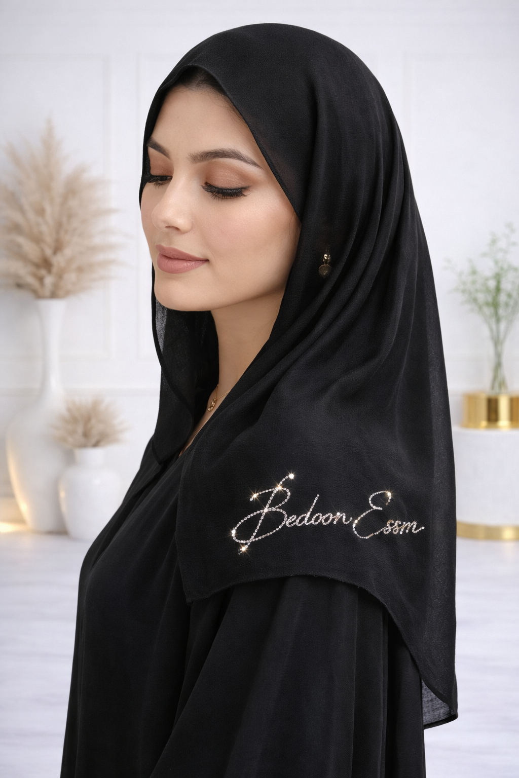 BE Logo swarovski Abaya 0191 BE