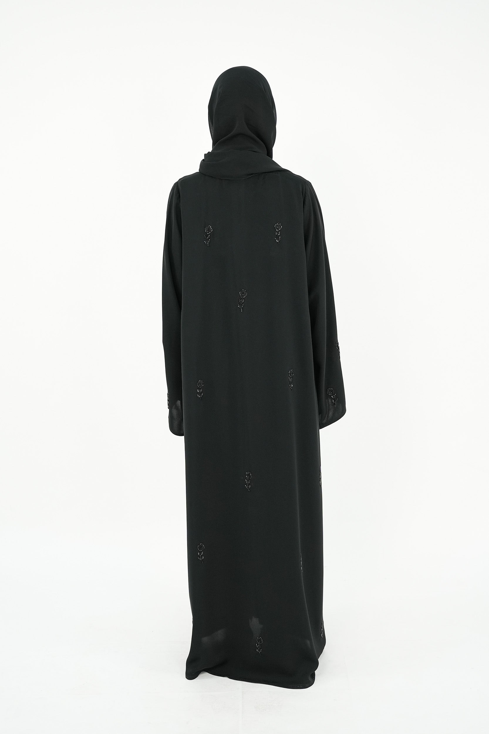 Scattered Hand Embroidery Abaya