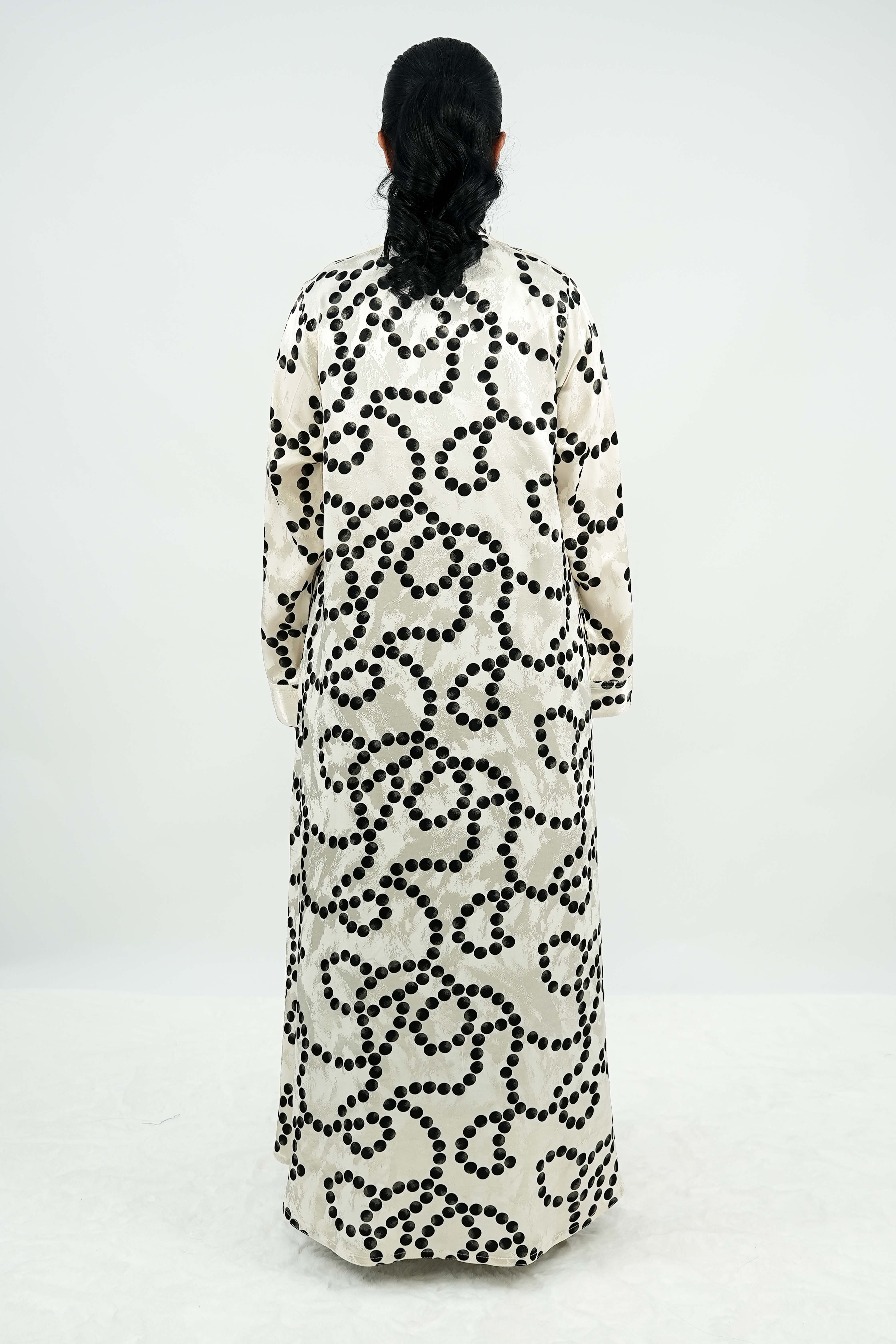 BE Monochrome Orbit Abaya 027 BE