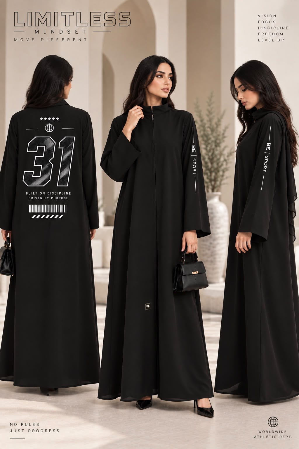 BE LIMITLESS MINDSET ABAYA BE