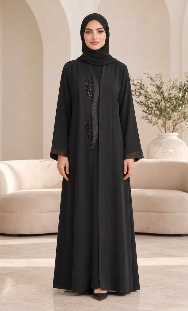 BE Zarah Gold-Embroidered Abaya BE