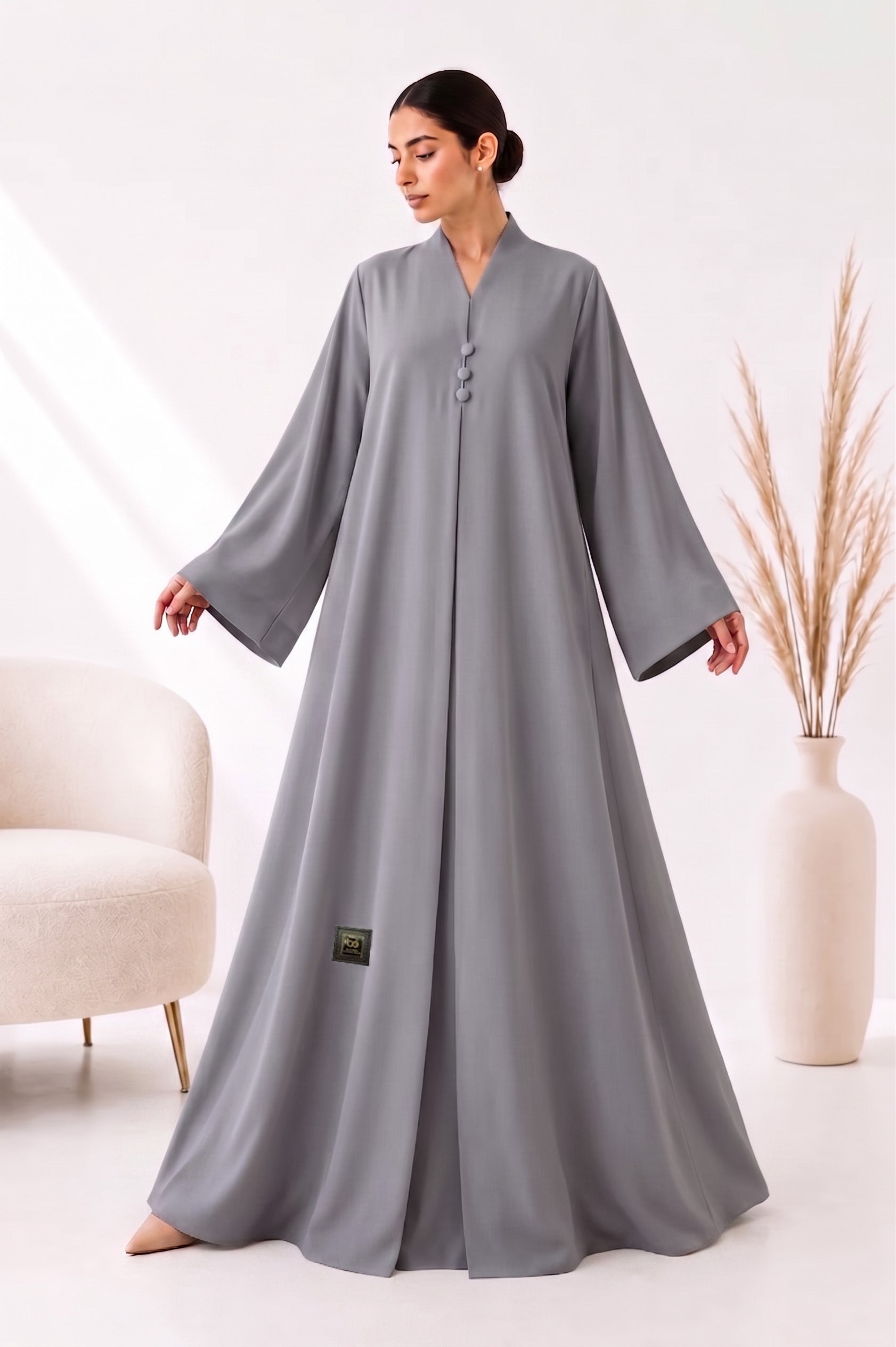 BE Talia Button-Detail Color Abaya 023 BE