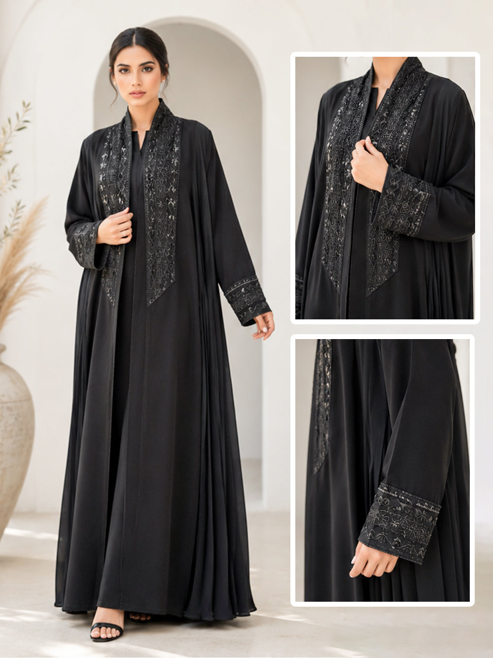 BE Noir Baroque Abaya BE