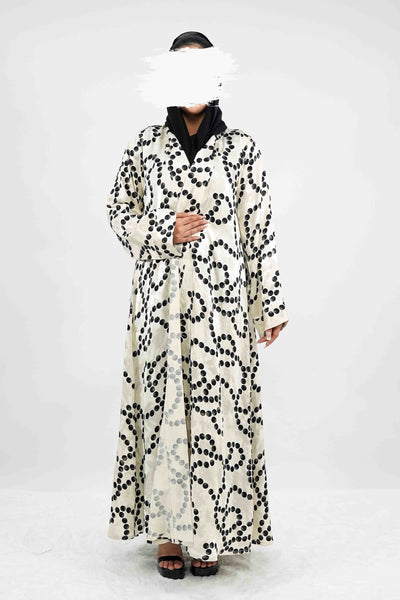 BE Monochrome Orbit Abaya 027 BE