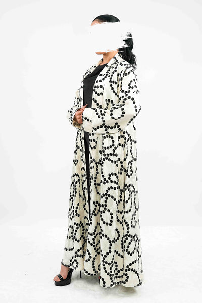 BE Monochrome Orbit Abaya 027 BE