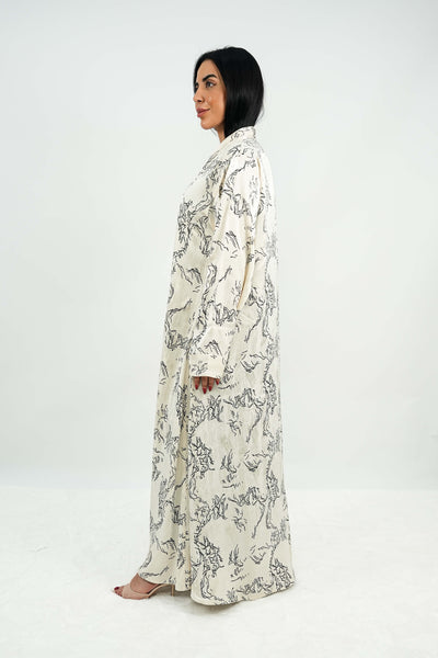 BE Aria Marble Textured Abaya 030 BE