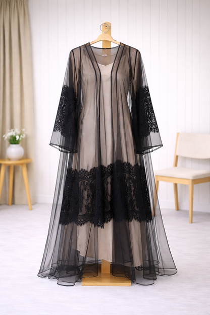 عباية دانتيل خفيفة |عباية دانتيل مطرزة