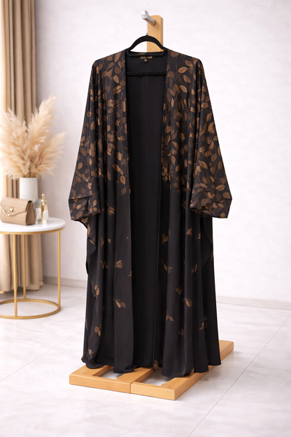 عباية نصف بشت بتصميم مطبوع