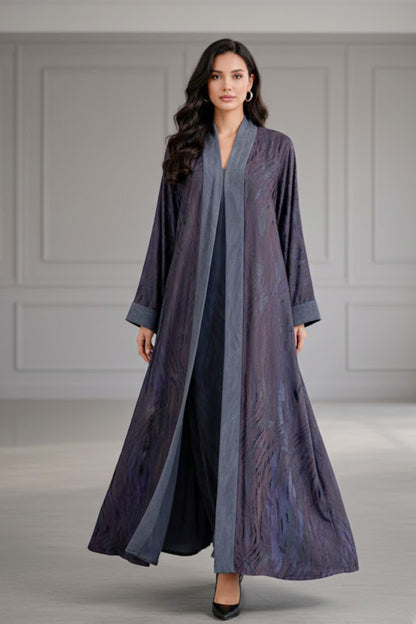 Textured Marble Open Abaya
