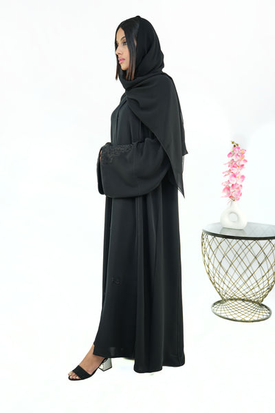 BE Embroidered-Sleeve Abaya 025 BE