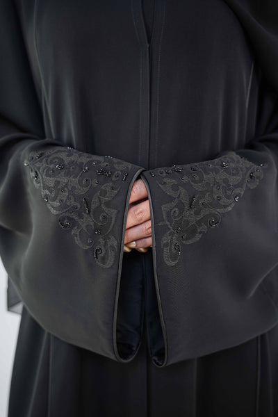 BE Embroidered-Sleeve Abaya 025 BE