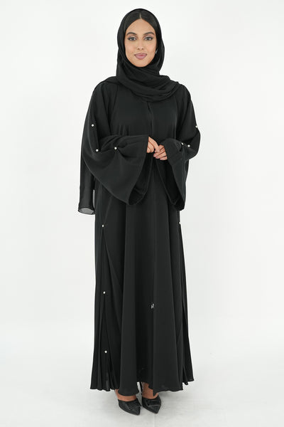 BE Crystal Button Abaya BE