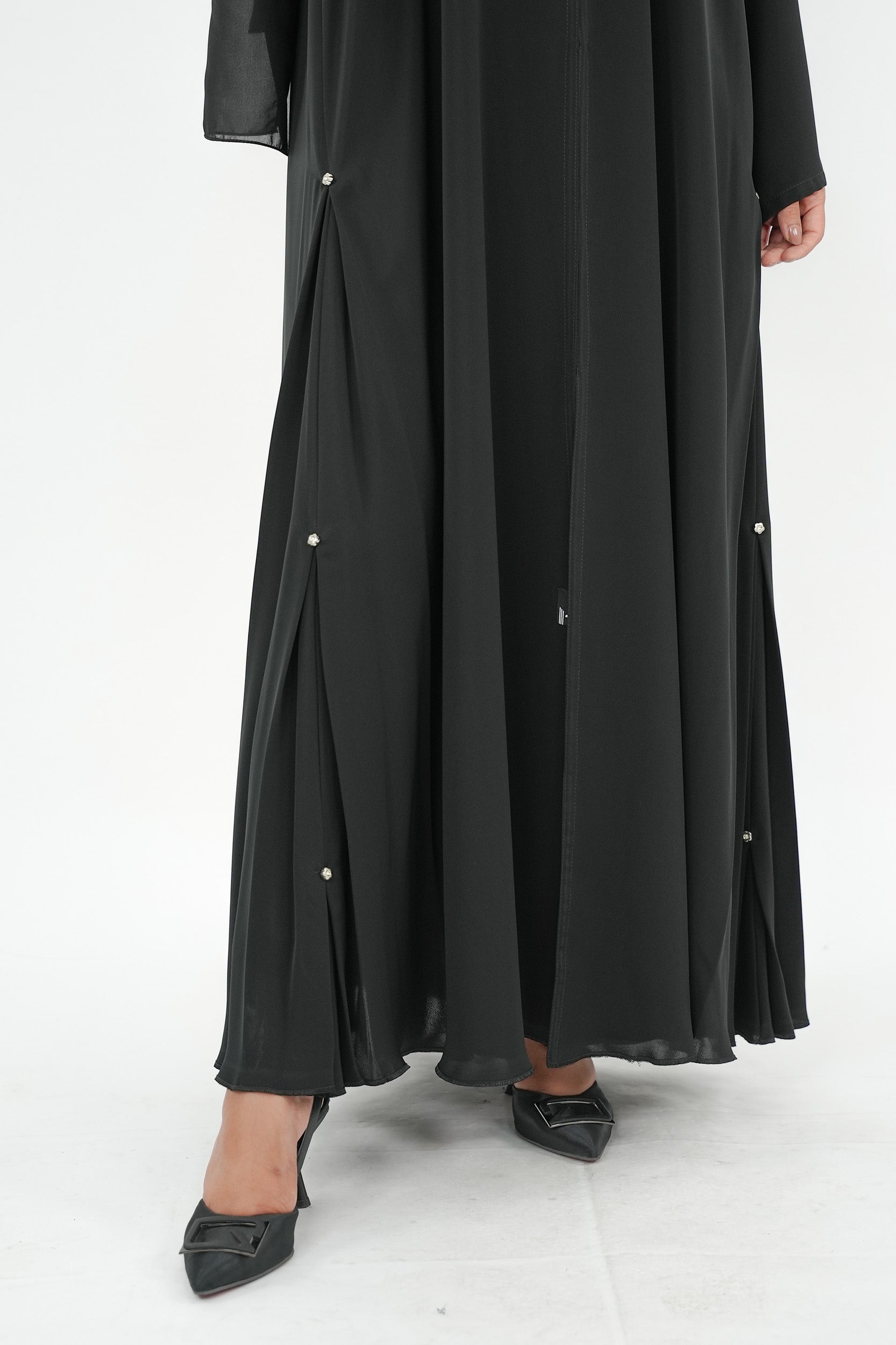 BE Crystal Button Abaya BE