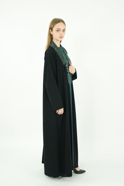 Beads Work Abaya