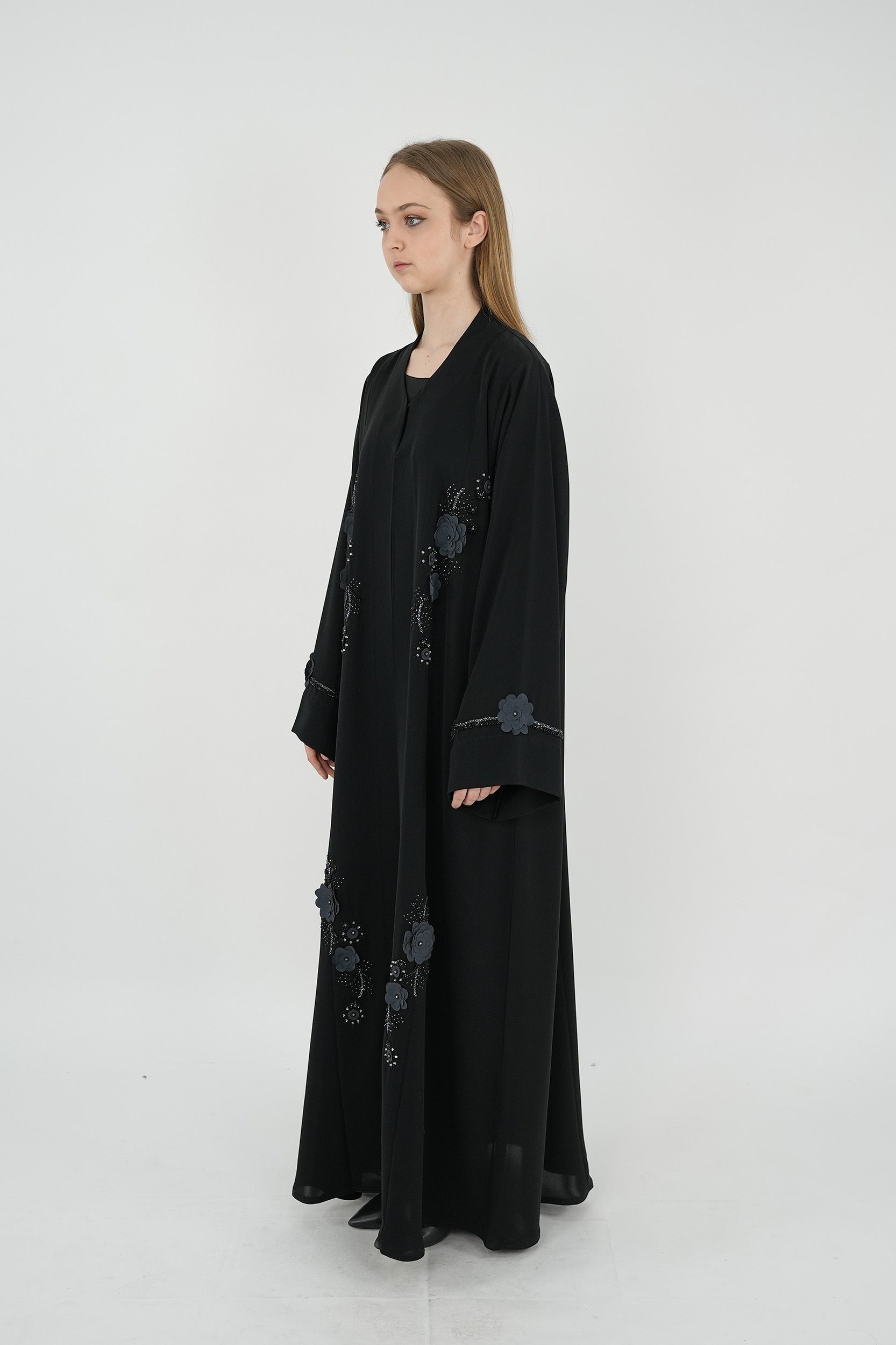 Hand Embroidery Work Abaya