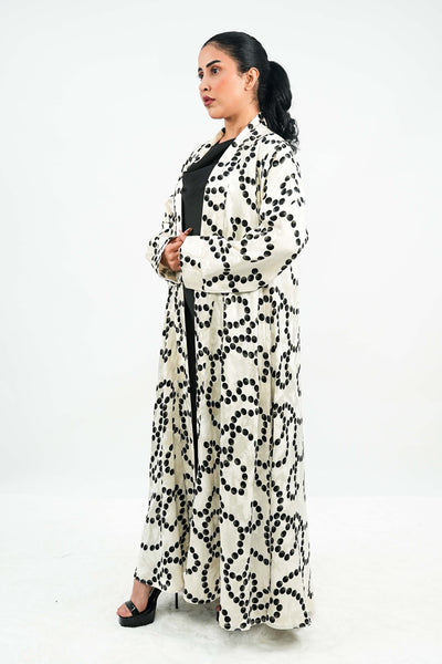 BE Monochrome Orbit Abaya 027 BE
