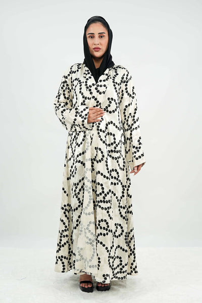 BE Monochrome Orbit Abaya 027 BE