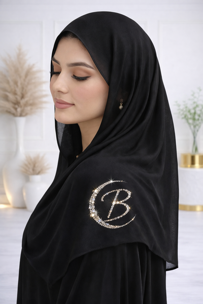 BE Logo swarovski Abaya 0190