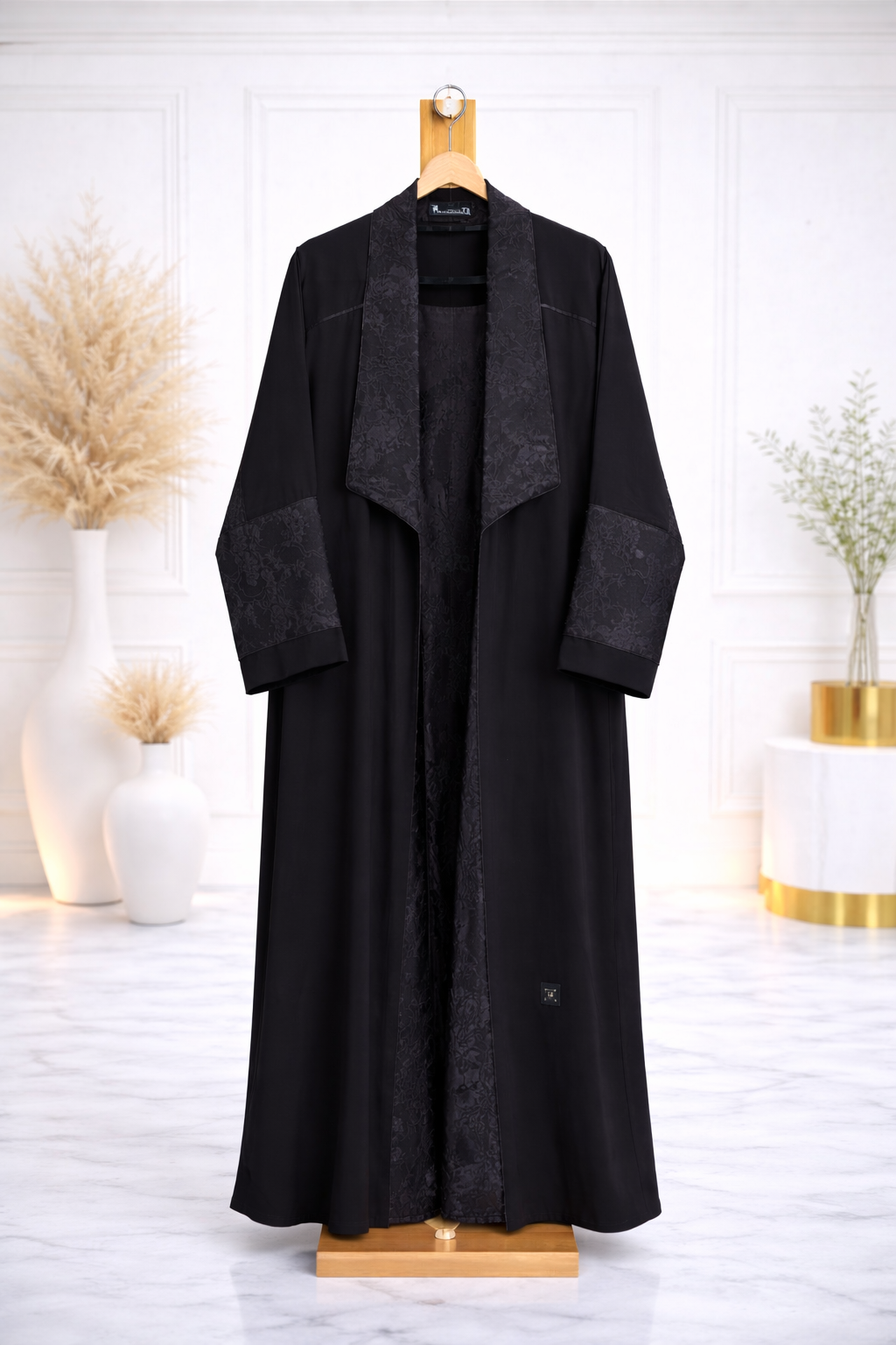 BE Jackard  flower Abaya 197