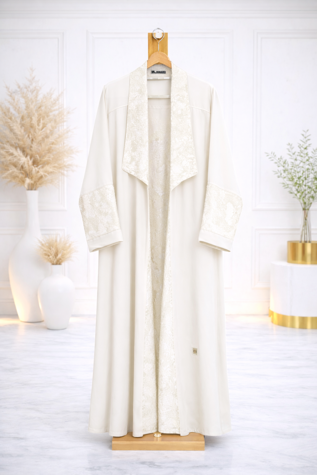 BE Jackard  flower Abaya 197