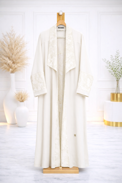 BE Jackard  flower Abaya 197