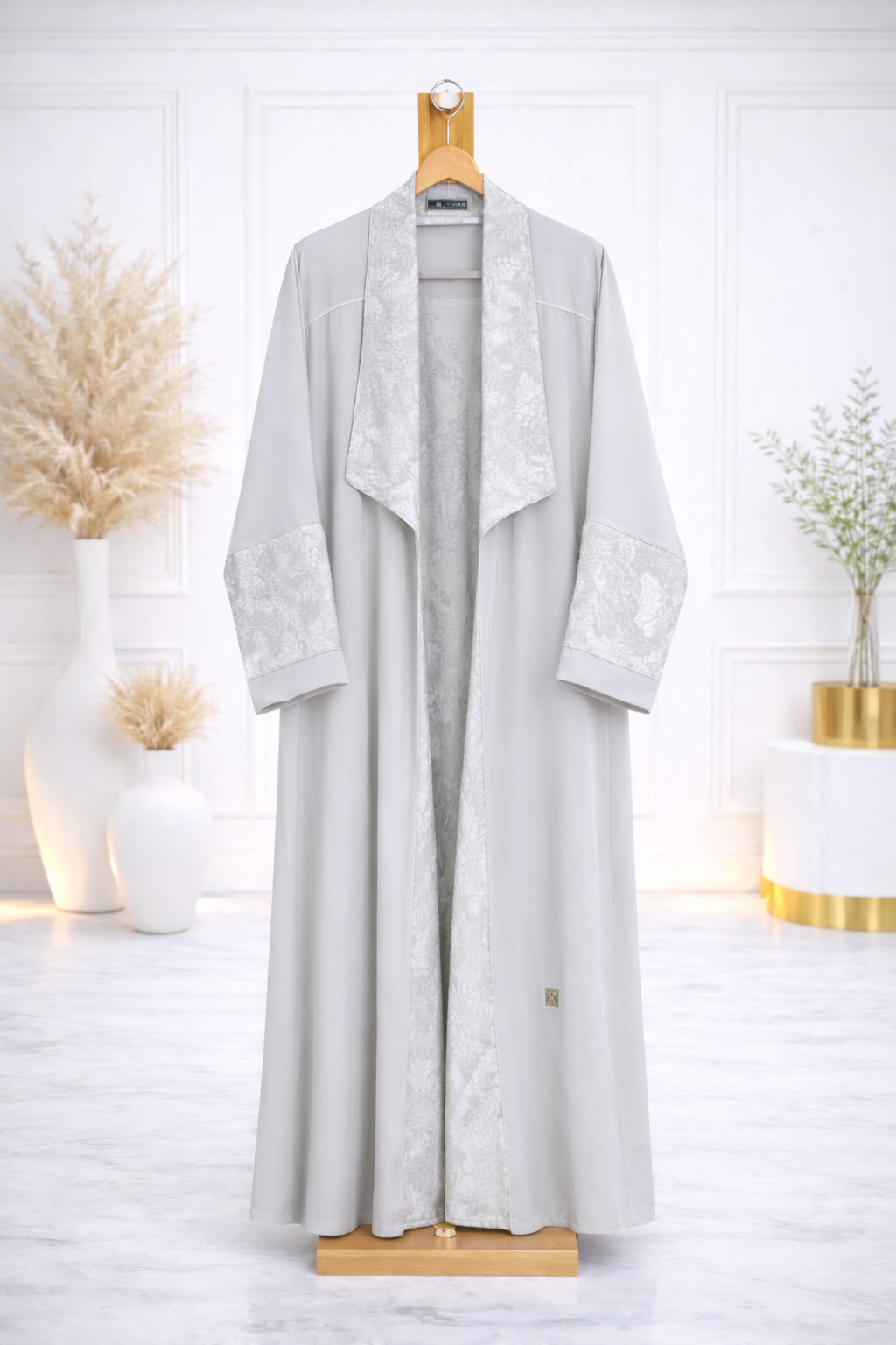 BE Jackard  flower Abaya 197