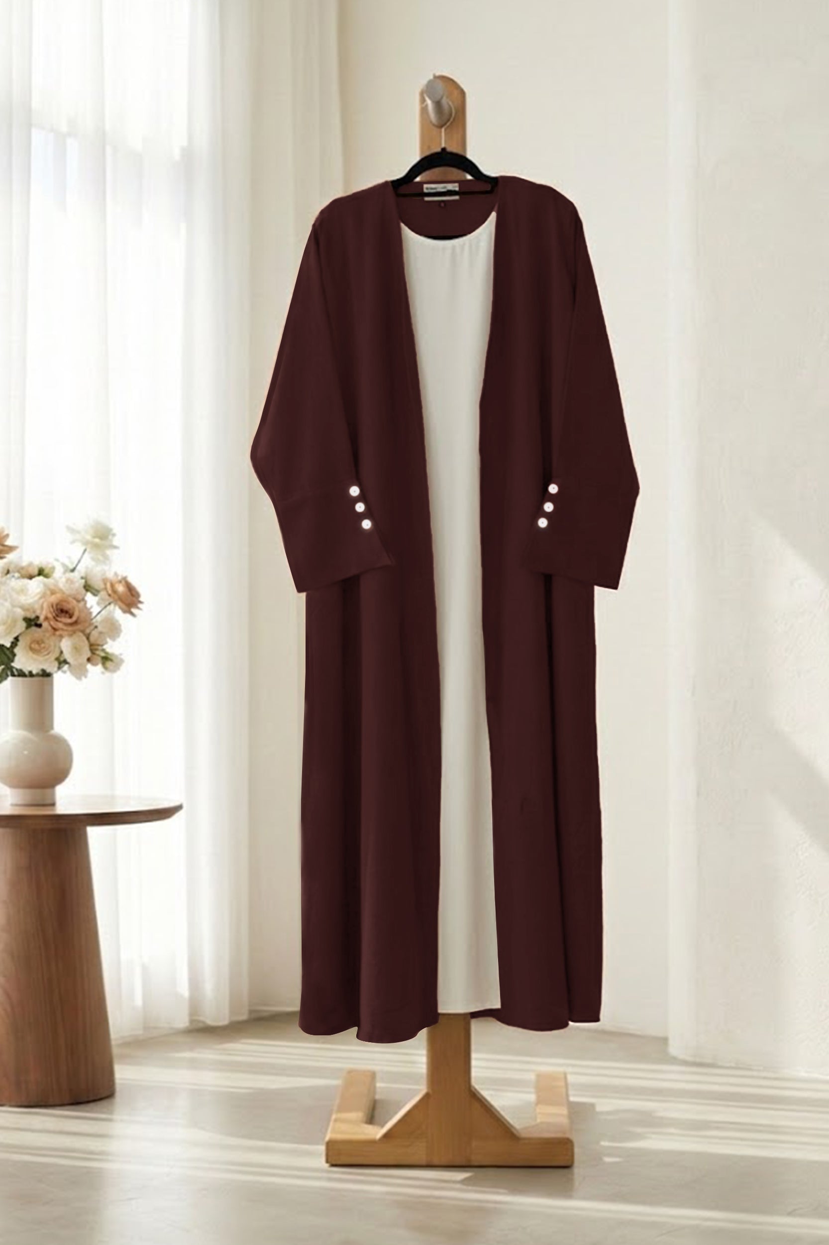 Plain color Abaya WITH INNER