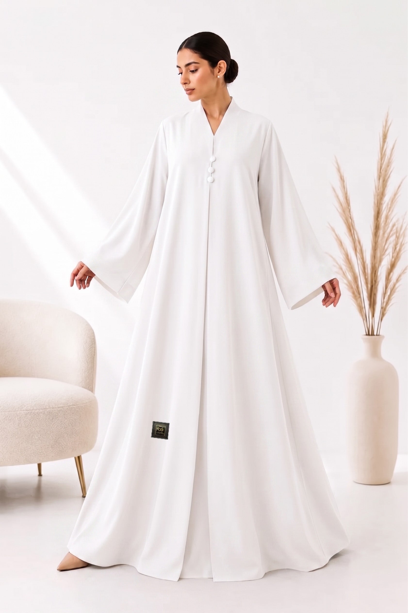 BE Talia Button-Detail Color Abaya 023 BE